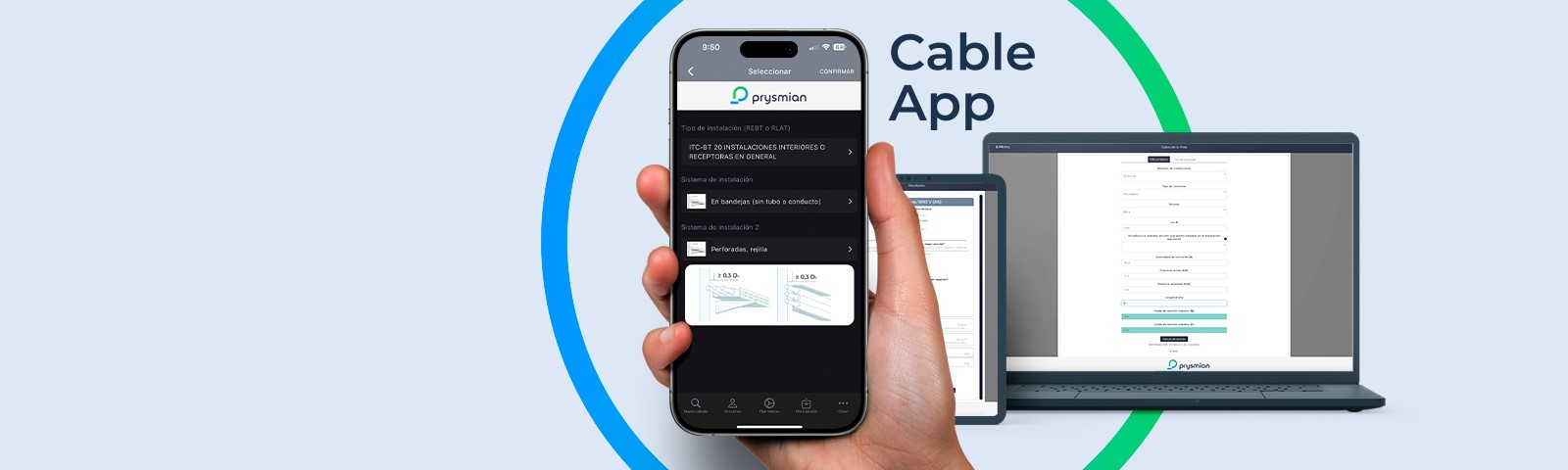 Cable App | Cálculo de Sección de Cable | Prysmian