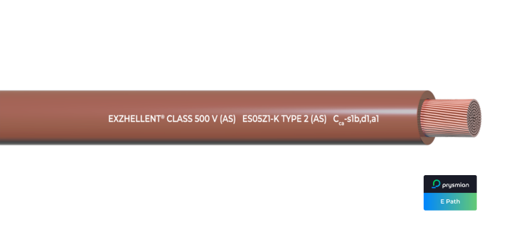 EXZHELLENT Class 500 V (AS) | ES05Z1-K TYPE 2 (AS) | Cca-s1b,d1,a1