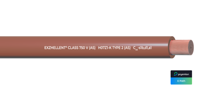 EXZHELLENT Class 750 V (AS) | H07Z1-K TYPE 2 (AS) | Cca-s1b,d1,a1